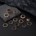 Hot Selling Fashion Pearl Double Opening Butterfly Fried Dough Twists Combination 12 Piece Set Ring Female_ipsvogv.com