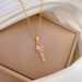 【 】 Love Key Light Luxury Charm Gorgeous Full Diamond Necklace Women's Versatile Clavicle Titanium Steel Chain_ipsvogv.com