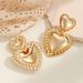 Jewelry Personality Temperament Heart Earrings Fashion Light Luxury Geometric Versatile Metal Ear Accessories_ipsvogv.com