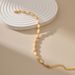Copper plated K real gold shell beads irregular creative bracelet niche temperament women's design sense hand jewelry_ipsvogv.com