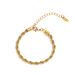 Zhenmang INS Electroplated Circle Personality Simple Ring Gold Plated Double Layer Embossed Braided Bracelet For Men And_ipsvogv.com
