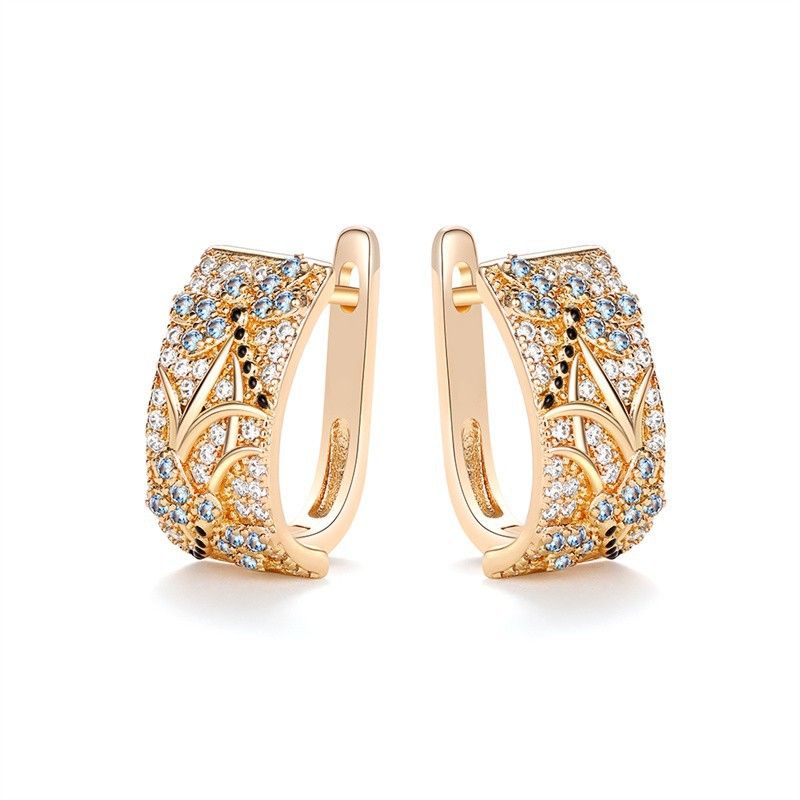 Cao Shi's Creative Ear Buckle Women's Fashion Dragonfly Dance Micro Set Zircon Earrings Personalized Trendy Earrings_ipsvogv.com