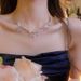star Studded Zircon Diamond Necklace, Light Luxury Niche Acceory For Women, ! 2024 New High-end Neck Lock Bone Chain Necklace, Women,_ipsvogv.com
