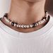 Design Personality Pearl Stitching Titanium Steel Necklace Retro Hip Hop Asap Rocky Same Style Short Necklace Men_ipsvogv.com