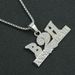 Cool Full Diamond Numeric Letter Necklace for Men's Personality Dominant Street Dance Sweater Long Pendant_ipsvogv.com
