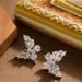 Korean Version Sweet And Exquisite Small Fresh Zircon Inlaid Sparkling Butterfly Earrings, Female Niche Design, High-end_ipsvogv.com