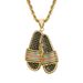 Unisex Necklace Men's Personality Color Slippers Pendant Hip Hop Zircon Pendant Men And Women Couple Hip Hop Jewelry_ipsvogv.com