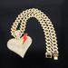 Unisex Hot Selling Alloy Full Diamond Heart Moving Pendant Men's Cool Hip Hop Heart Shaped Necklace Jewelry_ipsvogv.com