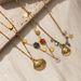 retro style stainless steel shell diamond five pointed star necklace light luxury niche design exquisite clavicle chain_ipsvogv.com