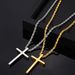 Hip-Hop Cross 304 Stainless Steel Plating Gold Plated Silver Plated Men's Pendant Necklace_ipsvogv.com