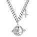 Titanium Steel Non Fading Diamond Planet Necklace For Boys Trendy Star Pendant Cuban Chain Hip Hop Necklace_ipsvogv.com