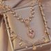 2024 new explosive blue love shell double layer wear girl princess gold high-grade necklace_ipsvogv.com