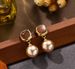 Women's Jewelry Retro Champagne Pearl Earrings Light Luxury High End Design Fashion Temperament Enamel Drip Glaze Earrings_ipsvogv.com