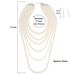 Simple multi-layer pearl women's necklace long sweater chain jewelry 6060_ipsvogv.com