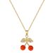 【 】 Cherry Zircon Light Luxury Charm Gorgeous Full Diamond Necklace Women's Versatile Clavicle Titanium Steel Chain_ipsvogv.com