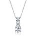 new Three Lives Three Worlds Brilliant Moissanite Pendant S925 Silver Inlaid Moissanite Clavicle Pendant Simple_ipsvogv.com
