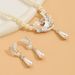 Women’s Jewelry Set Fashion Popular Pearl Necklace Earrings Set Bridal Dress Versatile Accessories Fashion Alloy Necklace Two Piece Set_ipsvogv.com