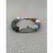 Jiage Colorful Volcanic Stone Round Bead Bracelet Cross Stitching Handmade Stainless Steel Accessories Trendy Men's_ipsvogv.com