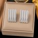 Ins Style Simple Personality High-end Feeling Gold Stainless Steel Striped Earrings Accessories For Women_ipsvogv.com