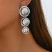 Geometric Fashion OL American Earrings Female Personality Circle Double layer Design Versatile Earnail Style High end_ipsvogv.com