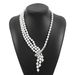 N11904 Versatile Multi layer Stacked Pearl Necklace, High end Light Luxury Cream Wind Alloy Clavicle Chain_ipsvogv.com