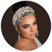 Heavy Handmade Headdress Bridal Headband Crystal Pearl Wedding Hair Style Headband Hair Accessories Earrings_ipsvogv.com