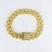 Men’s Jewelry Set Fashion New 13mm Round Flat Bottom Rhinestone Bracelet Cuban Necklace Thick Alloy Original Design Hip Hop Style_ipsvogv.com