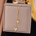 Pulling Necklace, Female Niche Temperament, Stainless Steel Peach Heart Pendant, Collarbone Chain_ipsvogv.com