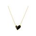 Korean Version Titanium Steel Necklace, Women's Black And White Mother Of Pearl, Big Heart-shaped Temperament Pendant,_ipsvogv.com