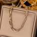 Hand Woven, Fashionable, Versatile, And Simple 2023 New Style, Non Fading, Personalized Titanium Steel Tricolor Chain_ipsvogv.com