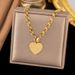 Romantic Heart Rose Pendant Declaration Stainless Steel Trendy Necklace Metal Collar_ipsvogv.com