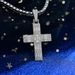 New T Square Cross Necklace Creative Personality Alloy Full Diamond Hip Hop Pendant_ipsvogv.com
