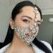 Exaggerated Halloween rhinestone crystal masquerade mask, party accessories mask_ipsvogv.com
