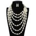 Retro Spot Fashion Necklace Exaggerated Alloy Diamond Pearl Flower Sweater Chain_ipsvogv.com
