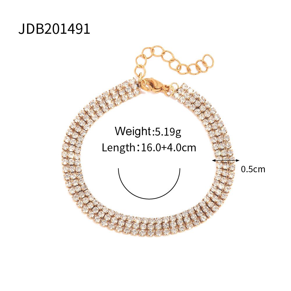 INS Internet Celebrity New Fashionable Gold-plated Multi-layer Claw Dia Stainless Steel Bracelet Trend Versatile_ipsvogv.com