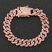 Full Cuban chain necklace trendy and cool colored diamond accessory pendant_ipsvogv.com