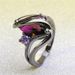 Blue Horse Eye Ring Women's Black Gold Electroplated Handpiece Sapphire Rings_ipsvogv.com