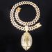 Unisex Hot Sale Rugby Shaped Metal Pendant Rap Men's Hip Hop Style Necklace Accessories_ipsvogv.com