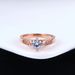 Classic jewelry Korean simple engagement jewelry Zircon rose gold plated women's ring_ipsvogv.com