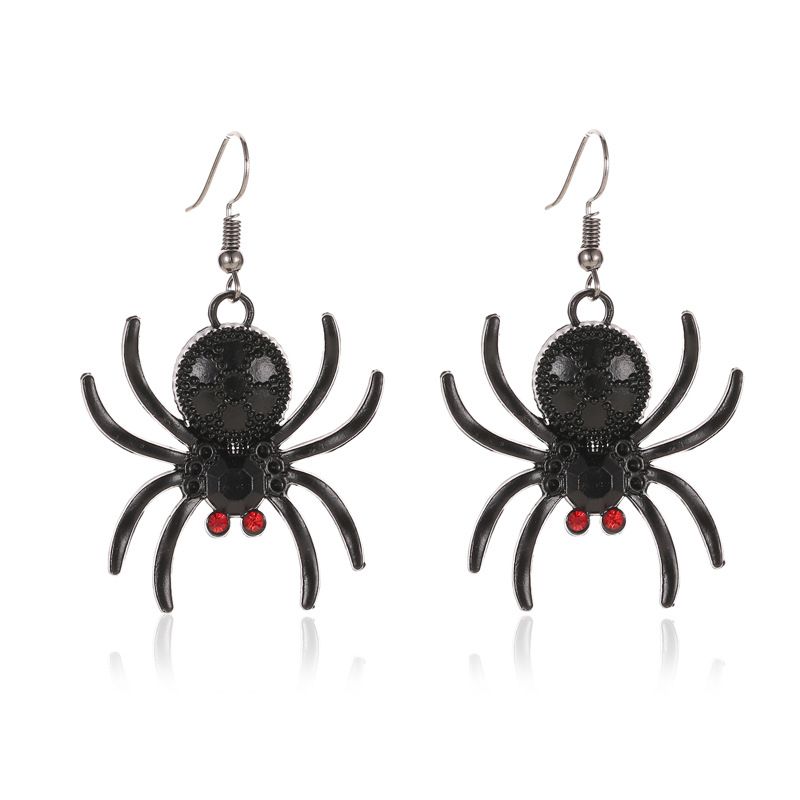 creative spider earrings nightclub exaggerated animal earrings female earrings Gothic style Halloween jewelry_ipsvogv.com