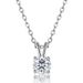 S925 Thick Silver Moissanite Pendant Round Four Claw Inlaid Clavicle Pendant Simple And Fashionable_ipsvogv.com
