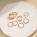 New Jewelry Fried Dough Twists Diamond Inlaid Slotted 8-piece Joint Ring Set_ipsvogv.com