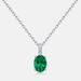 coval Cultivated Emerald Pendant Female S925 Silver Full Of Colored Gemstones Retro Clavicle Chain Retro_ipsvogv.com