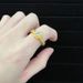 Micro Inlaid Brass Gold-plated Couple's Ring Vietnamese Sand Gold Men's And Women's Jewelry_ipsvogv.com