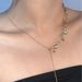 Sweet And Cool Style Blue Zirconium Shell Tassel Necklace For Summer Women, New Style, Niche Design, Exquisite Holiday Style, Stacking Jewelry_ipsvogv.com