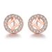 Unisex Fashion Geometric Hollow Earrings Zircon Micro inlaid Rose Gold plated Earrings_ipsvogv.com