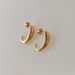 Fashionable INS Retro Titanium Steel Crescent Embossed Minimalist Korean Earrings_ipsvogv.com