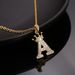 New Fashion Zircon Crown English Letter Pendant Simple Fashion Ladies Necklace Necklace_ipsvogv.com