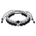 Fashion Retro Black Matte White Turquoise Braided Buddha Beads Set Bracelet Men's Adjustable Couple Bracelet_ipsvogv.com