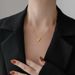2023 New Simple Gold Small Luxury V-Letter Necklace Female Summer Collar Chain Net Red Colorless Qixi_ipsvogv.com
